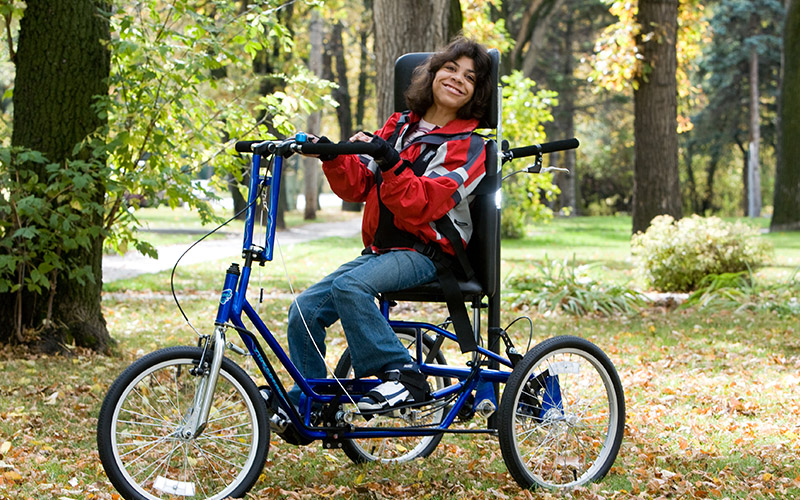 three wheel handicapped bicycle